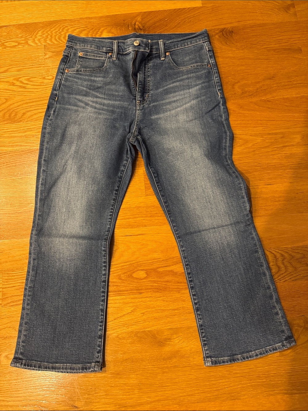 GAP Kick Fit High Rise Jeans in Dark Blue Denim